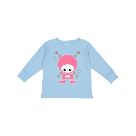

Inktastic Space Robot Girl Astronaut Gift Toddler Toddler Girl Long Sleeve T-Shirt