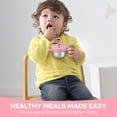 thumbnail image 6 of 2 Pack Snack Cups for Toddlers Spill Proof,3-in-1 Detachable Stainless Steel Baby Food Containers with Spill-Proof Silicone Lids & Handles,On-the-Go Kids Snack Containers Box, 6 of 14