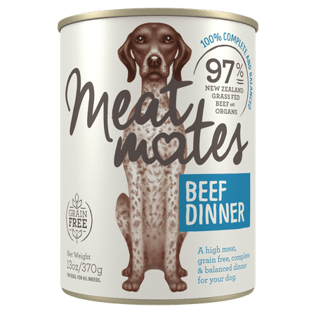 Meat Mates Beef Grain-Free Canned Dog Food Dinner, Case of 12 (13 oz.) Cans