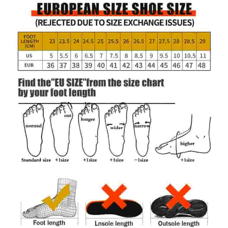 Foot Length Inches Shoe Size Men's Men 37 Feet Size Safety