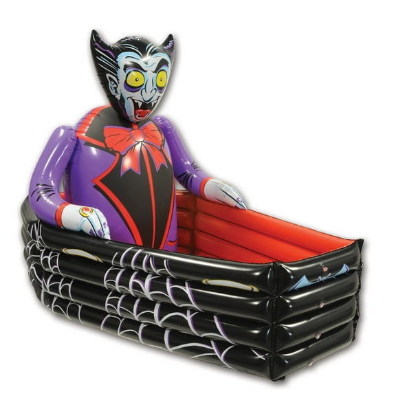 Inflatable Vampire & Coffin Cooler, 3' 6" x 30"