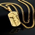 thumbnail image 6 of New Golden Color Crucifix Image Men's 14K Yellow Gold Pendant Christ Miami Cuban Religious Necklace for Daily Wear Fashion Jewelry Accessories, 6 of 7