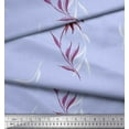 thumbnail image 3 of Soimoi Velvet Fabric Leaves & Wild Flower Print Sewing Fabric Yard 58 Inch Wide, 3 of 3