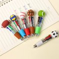 thumbnail image 2 of Clearance Sale! 1PC Multi-Color Sports Ball Pen, 4-In-1 Retractable Ballpoint Pen with Novelty Topper, Plastic, for Office & Home, (14x3cm, Sports Theme), 2 of 4