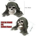 thumbnail image 3 of Halloween Skull Skeleton Ground Stakes Decor with Movable Jaw Bloodstained Gauze for Yard Scary Cemetery Scene Outdoor Party Decoration, 3 of 6
