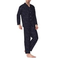 thumbnail image 2 of Lsque Beautiful Roses Pattern Long Sleeve Pajama Set for Men - Soft 2-Piece Sleepwear and Loungewear Set with Pockets, Comfy Nightwear-XX-Large, 2 of 7