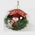 thumbnail image 4 of Christmas Wreath Snowman Xmas Door Sign Cardinal Snowflakes Door Hanger for Porch Wall Decor Winter Holiday, 4 of 5