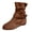 Yellow, variant on Slouchy Ankle Boots for Women Round Toe Flats Shoes Ankle Strap HIgh Top Fall Booties