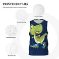thumbnail image 3 of Sikiie Dino Playing Roller Skate Basketball Jersey Reversible Men's Mesh Athletic Sports Shirts Training Practice S-4XL3X-Large, 3 of 6