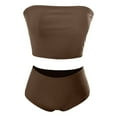thumbnail image 3 of Kyusrd Bathing Suits For Women Swimsuits Women Summer Solid Color With Chest Cushion And No Steel Support Backless Strap Swimsuit, 3 of 4