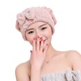 thumbnail image 1 of sweethay Gorro de ducha de pelo de secado rápido para mujer, gorro de secado de pelo absorbente, toallas de poliéster para adultos, gorro de Sombreros caqui, 1 of 4