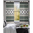 thumbnail image 3 of Sage Green Boho Sheer Curtains 45 Inch Length 2 Panels Set for Living Room/Bedroom, Vintage Ethnic Tribe Retro Abstract Art Kitchen Curtains Grommet Semi-Sheer Curtains Window Treatments 42"x45"x2, 3 of 7