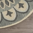 thumbnail image 3 of Ox Bay Ella 6' Round Gray Medallion Indoor Area Rug, 3 of 11