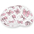 thumbnail image 3 of GZHJMY Bow Pink Coasters Absorbent Drink Coaster Ceramic Stone Coaster with Cork Base Desktop Protection Mat for Home Decor 4PCS Cup Coasters, 3 of 6