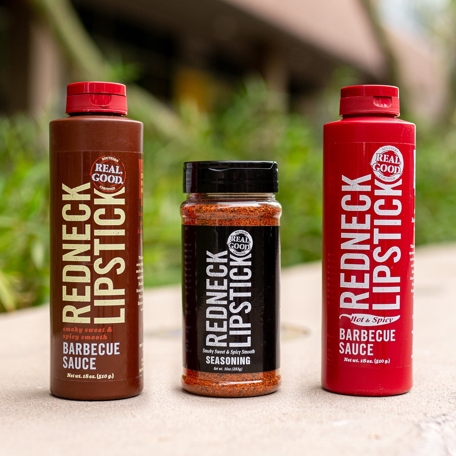 (3 pack) Redneck Lipstick Gluten Free Smoky Sweet and Spicy Smooth Original BBQ Sauce, 18 oz