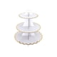 thumbnail image 1 of Soporte de pastel de 3 niveles Cateissary para pastelería color blanco, 1 of 6