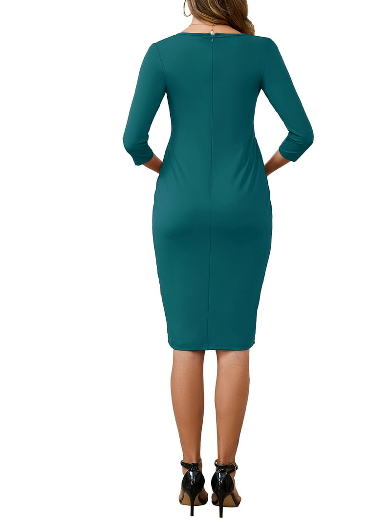 cheap formal maternity dresses Gold V-Neck Formal Dress With Elegant Beading Embellishment main image 0