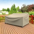 thumbnail image 3 of Budge Small Black Ivory Patio Loveseat Cover, StormBlock™ Mojave, 3 of 9