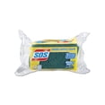 thumbnail image 4 of Heavy Duty Scrubber Sponge 2.5 x 4.5, 0.9" Thick, Yellow/Green, 3/Pack, 24 Packs/Carton, 4 of 7