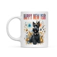 thumbnail image 2 of Happy New Year with Scottish Terrier Fireworks Holiday Xmas Winter 2025 Mug Scottie Dog Lover Gifts Coffee Tea Cup - 00025, 2 of 4