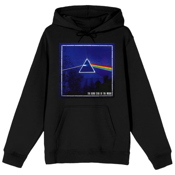 Pink Floyd Color Prism Long Sleeve Men's Black Hooded Sweatshirt-Medium