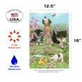 Toland Home Garden Flowers and Kittens Flower Cat Flag Double Sided ...