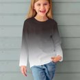 thumbnail image 6 of AherBiu Toddler Girls Clothes Long Sleeve Crewneck Gradient Color Tees Shirts Kids Comfy Basic Top Blouse, 6 of 7