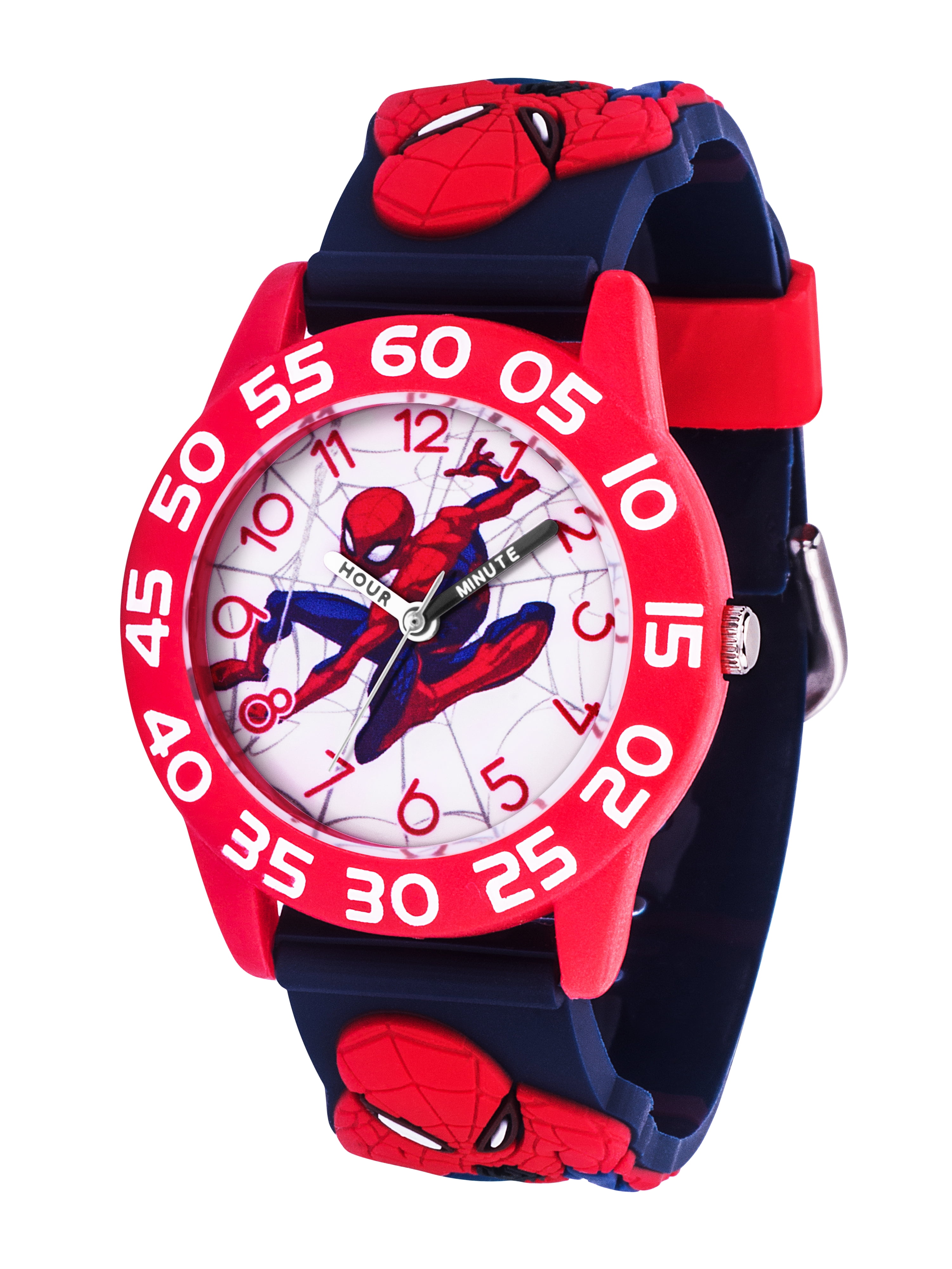 Marvel Spider-Man Boys' Red Plastic Watch, 1-Pack