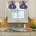 thumbnail image 2 of Yayeee Kitchen Valance Rod Pocket 54" x 18" Living Room Window Curtain, Orange Astronaut Planet, 2 of 6