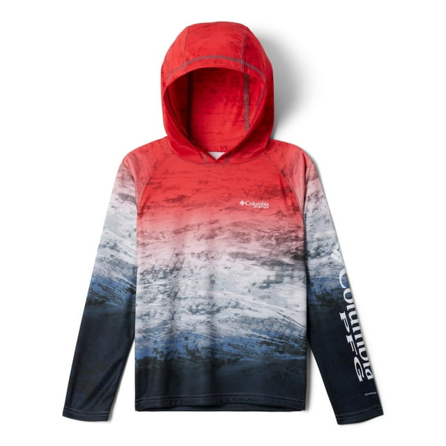 Sudadera con capucha Columbia Super Terminal Tackle para jóvenes y niños roja XXS