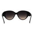thumbnail image 4 of Womens Oversized Mod Oval Thick Temple Plastic Chic Sunglasses Black Smoke, 4 of 4