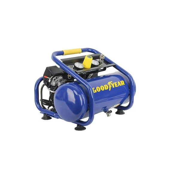 Goodyear Portable 135 PSI Roll Cage Quiet Air Compressor 2 Gallon