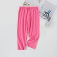 thumbnail image 4 of Cethrio Girls Cotton Bike Shorts Size 6, Elastic Waist Summer Casual Stretch Capri Leggings Hot Pink Size 6, 4 of 4