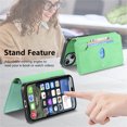 thumbnail image 6 of Decase Phone Filp Case Compatible with Apple iPhone 16 Pro Max Case Detachable Wallet Case with Card Holder, PU Leather Magnetic Snap Flip Wallet Phone Case Compatible with iPhone 16 Pro Max,Green, 6 of 11