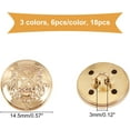 thumbnail image 2 of 18pcs Metal Blazer Button Set Crown Vintage Shank Buttons 14.5mm for Blazer Suits Coat Uniform and Jacket - Antique Golden, 2 of 7