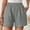 Gray, variant on Womens Wine Gingham Wide Leg Bermuda Shorts High Waist Elastic Stretch Casual Knee Length Summer Bottoms with Pockets,Size XL