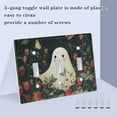 thumbnail image 3 of Yayeee Toggle Light Switch Wall Plate 3-Gang 6.37"x4.48" Decorative Outlet Cover, Happy Ghost, 3 of 7