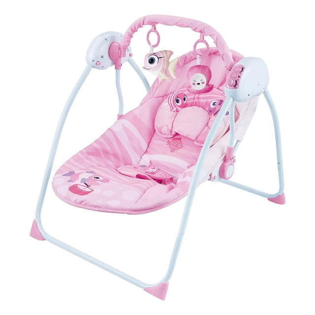 Columpio Aeiou Hb010 Silla Mecedora Musical Rosa
