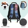 thumbnail image 5 of Uorisanigo American Flag Wolf School Backpack for Boys Girls 5-12, 17 Inch Lightweight Casual Daypack, Multifunctional with Padded Shoulder Straps for Kindergarten Elementary, 5 of 7