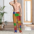 thumbnail image 2 of Sikiie Colorful Building Blocks A Pajama Pants Men, PJ Bottoms, Sleep & Lounge Pants-X-Large, 2 of 6