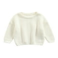 thumbnail image 1 of Bébé Filles Garçons Pull Col Rond en Vrac Automne Hiver Pull Chaud Tops Manches Longues Chemisier Pull, 1 of 6