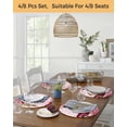 thumbnail image 5 of 15 Inch Round Placemats Set of 6, Valentine's Day Non Slip Heat Insulation PP Table Mats, Pink Romantic Truck Love Roses Red Plaid Washable Place Mats for Kitchen Dining Party Table Decor, 5 of 7