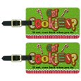 thumbnail image 1 of Christmas Holiday Got Cookies Come Back When You Do Luggage ID Tags Suitcase Carry-On Cards - Set of 2, 1 of 4