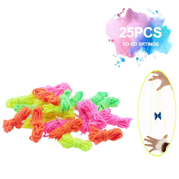 25 Pack Polyester Yo-Yo String Yo-Yo Straps Suitable for Reactive Yo-Yo and Non-Reactive Yo-Yo