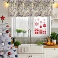 thumbnail image 5 of 2 Pack Valances for Window, Dark Sage Green Botanical Short Curtains for Kitchen Bedroom Living Room, Spring Floral Summer Botanical Retro Small Window Treatment Valance Drapes 42 x 18 Inch, 5 of 8