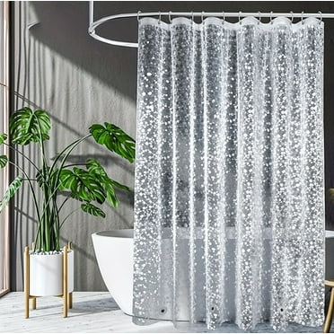 3D Pebble Pattern Shower Curtain Liner – Heavy-Duty PEVA Material with Magnets, 71x71 Inches, Perfect for Shower Stalls & Bathtubs