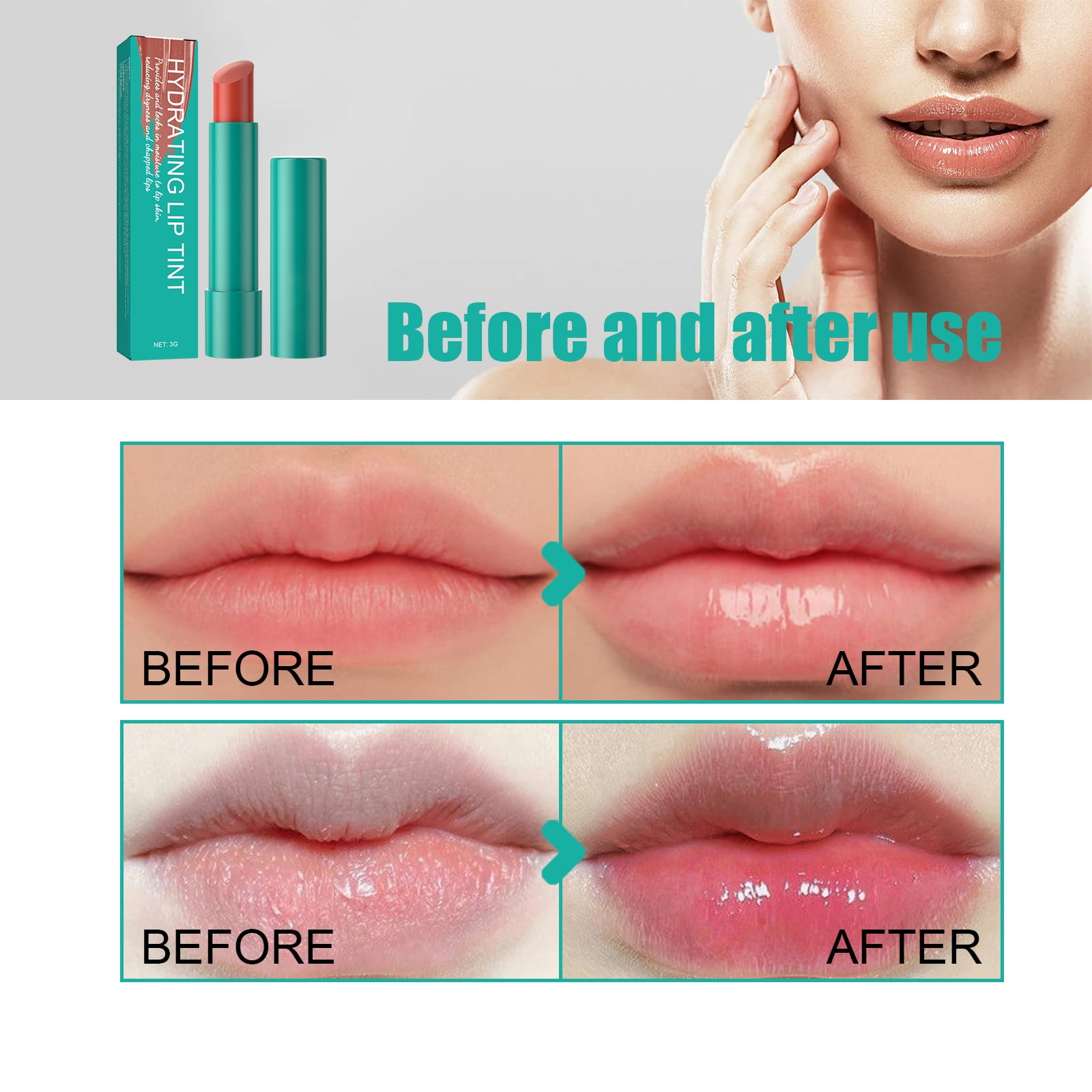 Alvantor Hydrating Tinted Balm Shine, Muted Rose 0.1oz