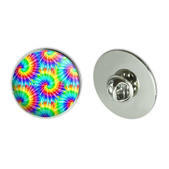 Tie Dye Pattern Metal 1.1" Tie Tack Hat Lapel Pin Pinback