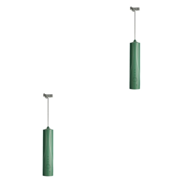 Monstrate batidor de yema de huevo eléctrico portátil panadería batidor de crema de acero inoxidable batidor mezclador licuadora diy utensilio Verde 2piezas