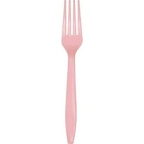 Classic Pink Plastic Forks